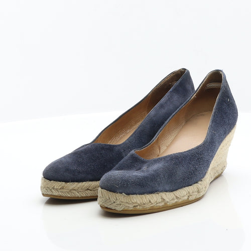 Preworn Womens Blue Suede Espadrille Heel UK 5 38