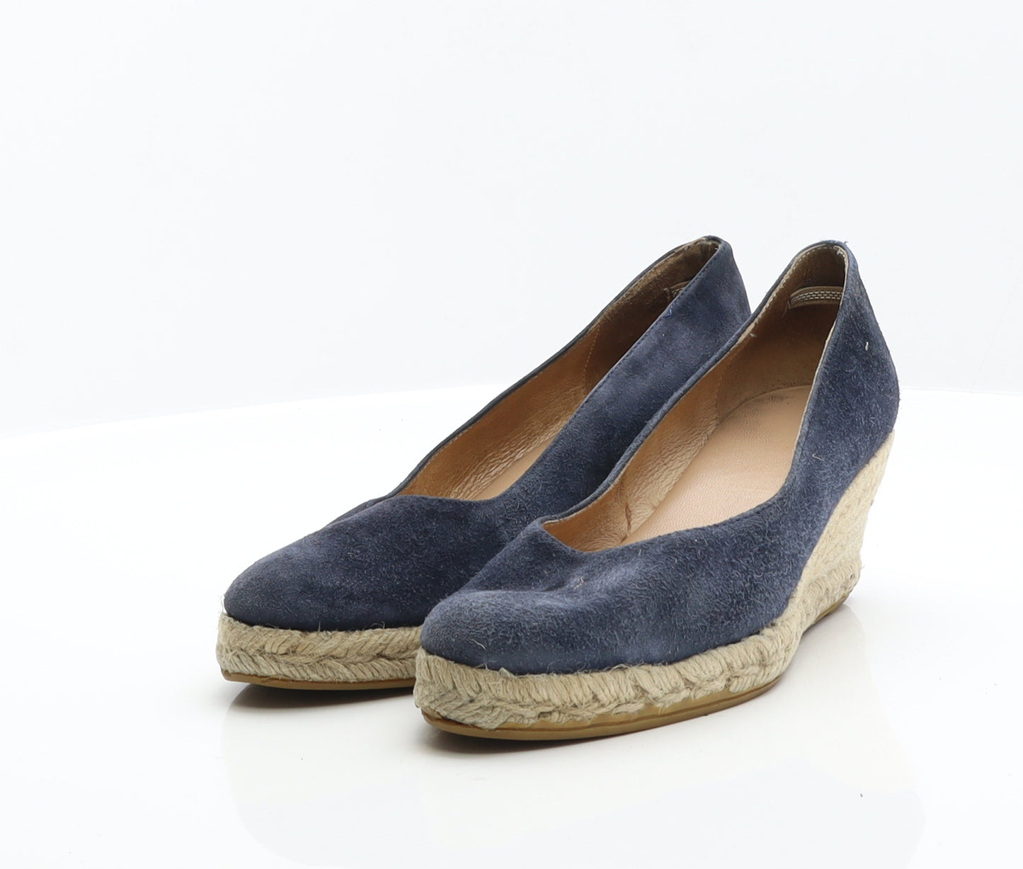 Preworn Womens Blue Suede Espadrille Heel UK 5 38