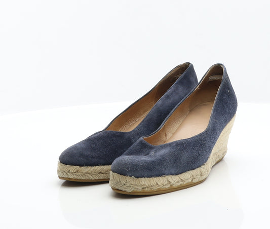 Preworn Womens Blue Suede Espadrille Heel UK 5 38