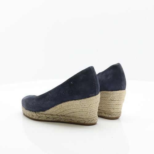 Preworn Womens Blue Suede Espadrille Heel UK 5 38