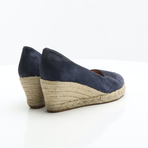 Preworn Womens Blue Suede Espadrille Heel UK 5 38