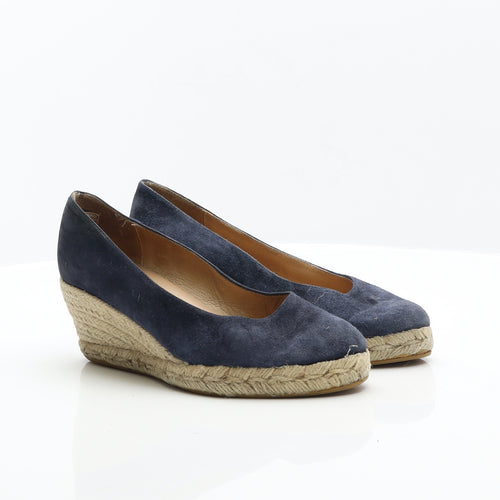 Preworn Womens Blue Suede Espadrille Heel UK 5 38