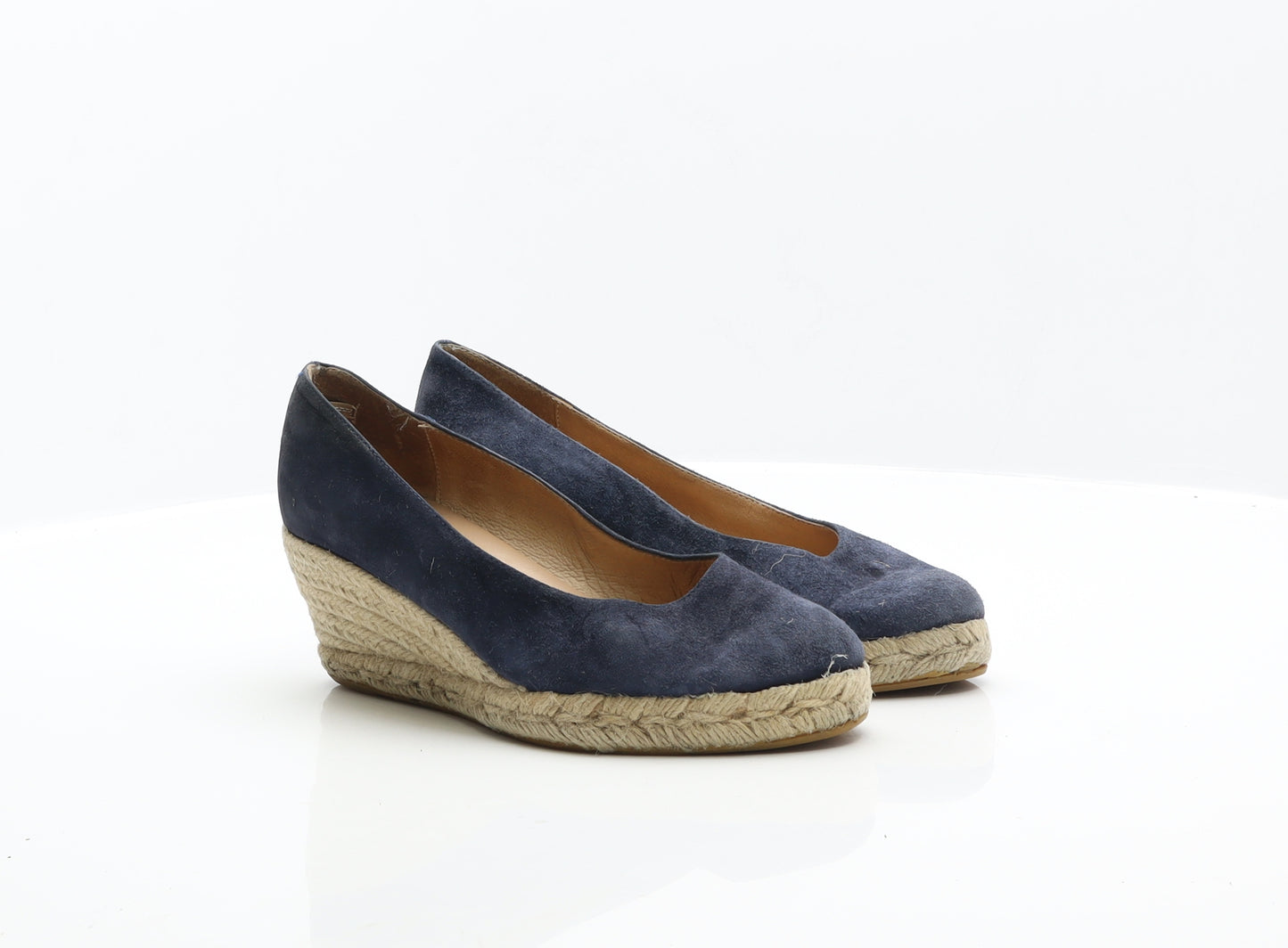 Preworn Womens Blue Suede Espadrille Heel UK 5 38