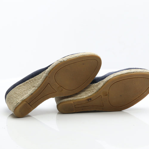 Preworn Womens Blue Suede Espadrille Heel UK 5 38