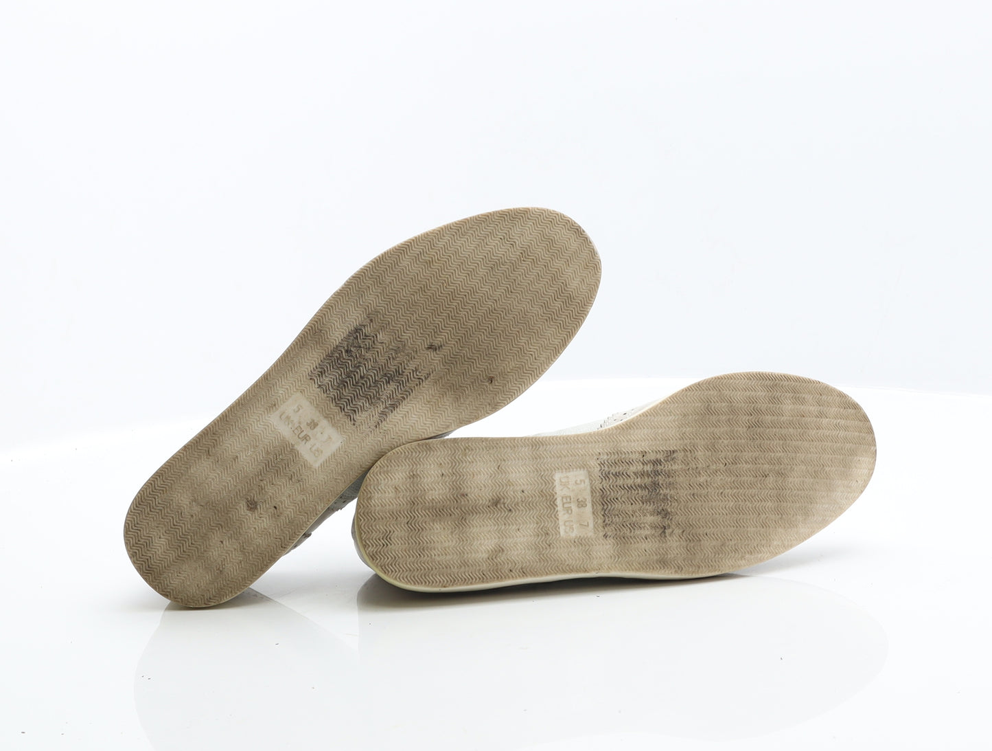 Primark Womens Grey Suede Flat UK 5 38 - brogue