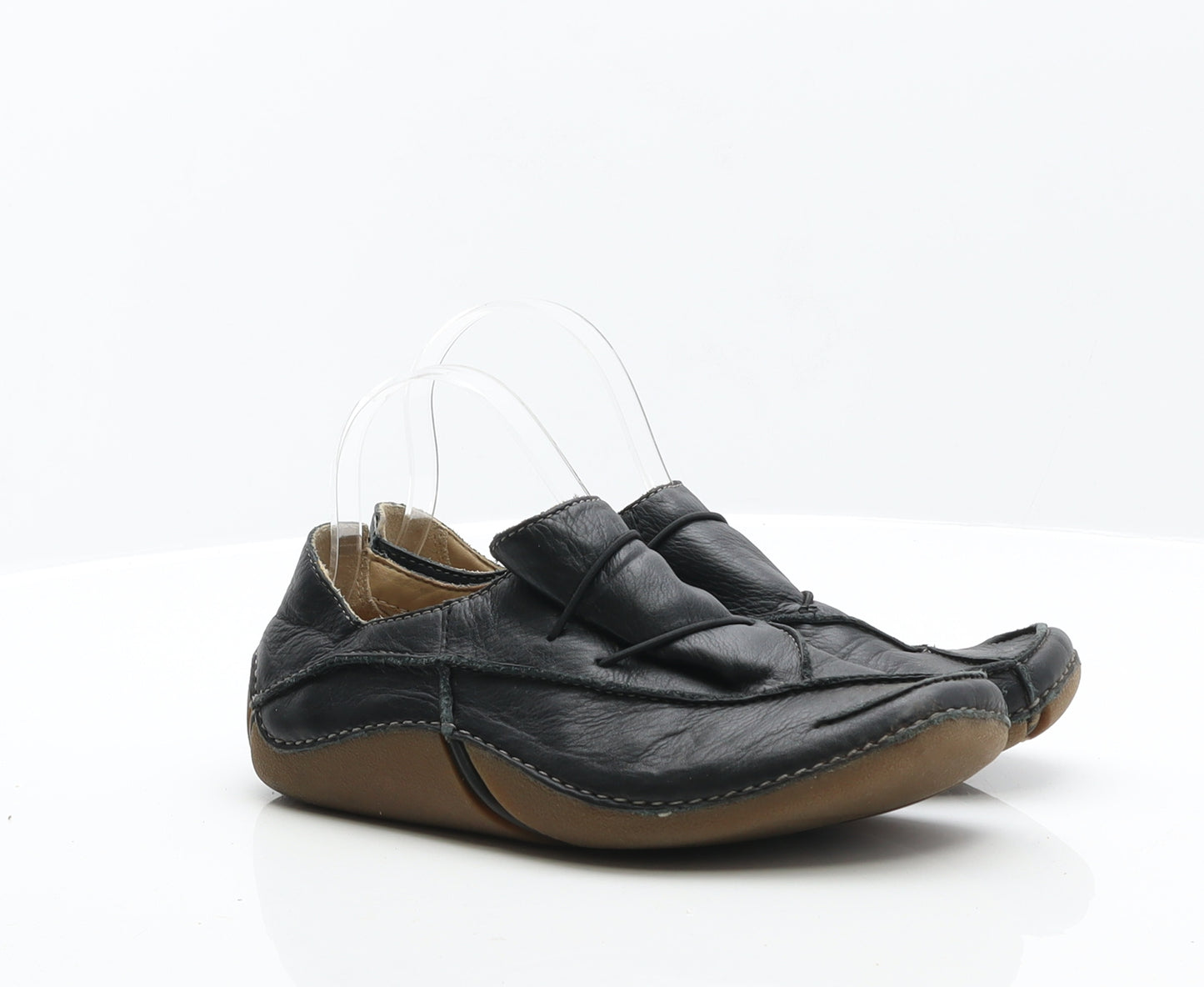 Clarks Womens Black Leather Loafer Flat UK 5.5