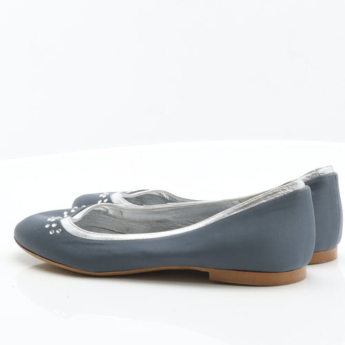 Rachel Simpson Womens Blue Leather Ballet Flat UK 5 38