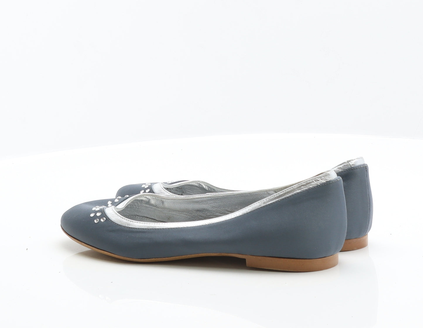 Rachel Simpson Womens Blue Leather Ballet Flat UK 5 38