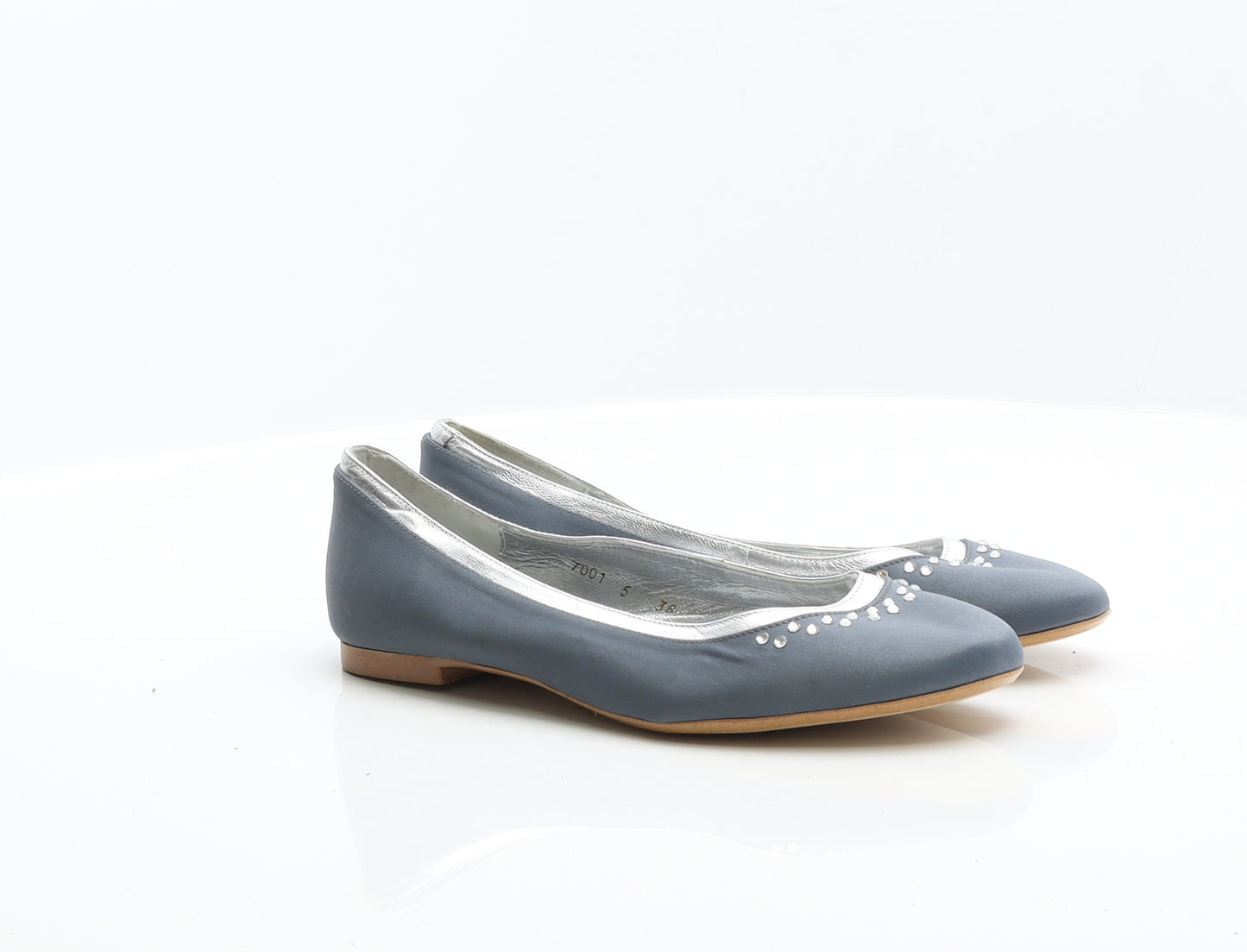 Rachel Simpson Womens Blue Leather Ballet Flat UK 5 38