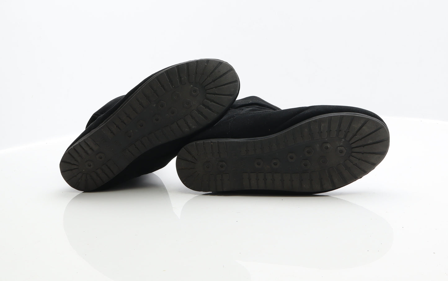 Preworn Womens Black Suede Shearling Style Boot UK 6 39