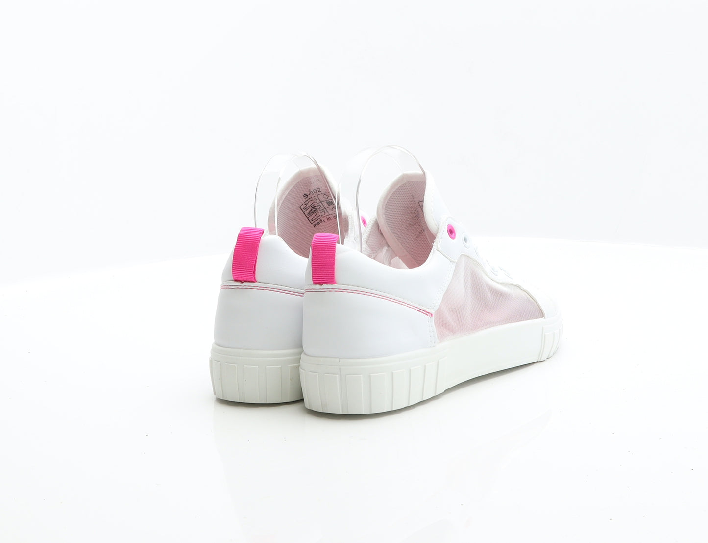 Preworn Womens White Leather Trainer UK 5 38