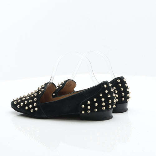 Uterque Womens Black Leather Ballet Flat UK 6 39