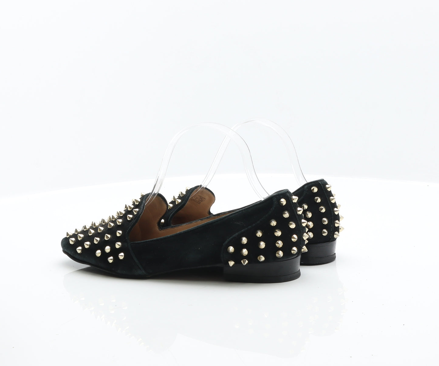 Uterque Womens Black Leather Ballet Flat UK 6 39