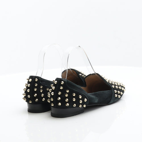 Uterque Womens Black Leather Ballet Flat UK 6 39