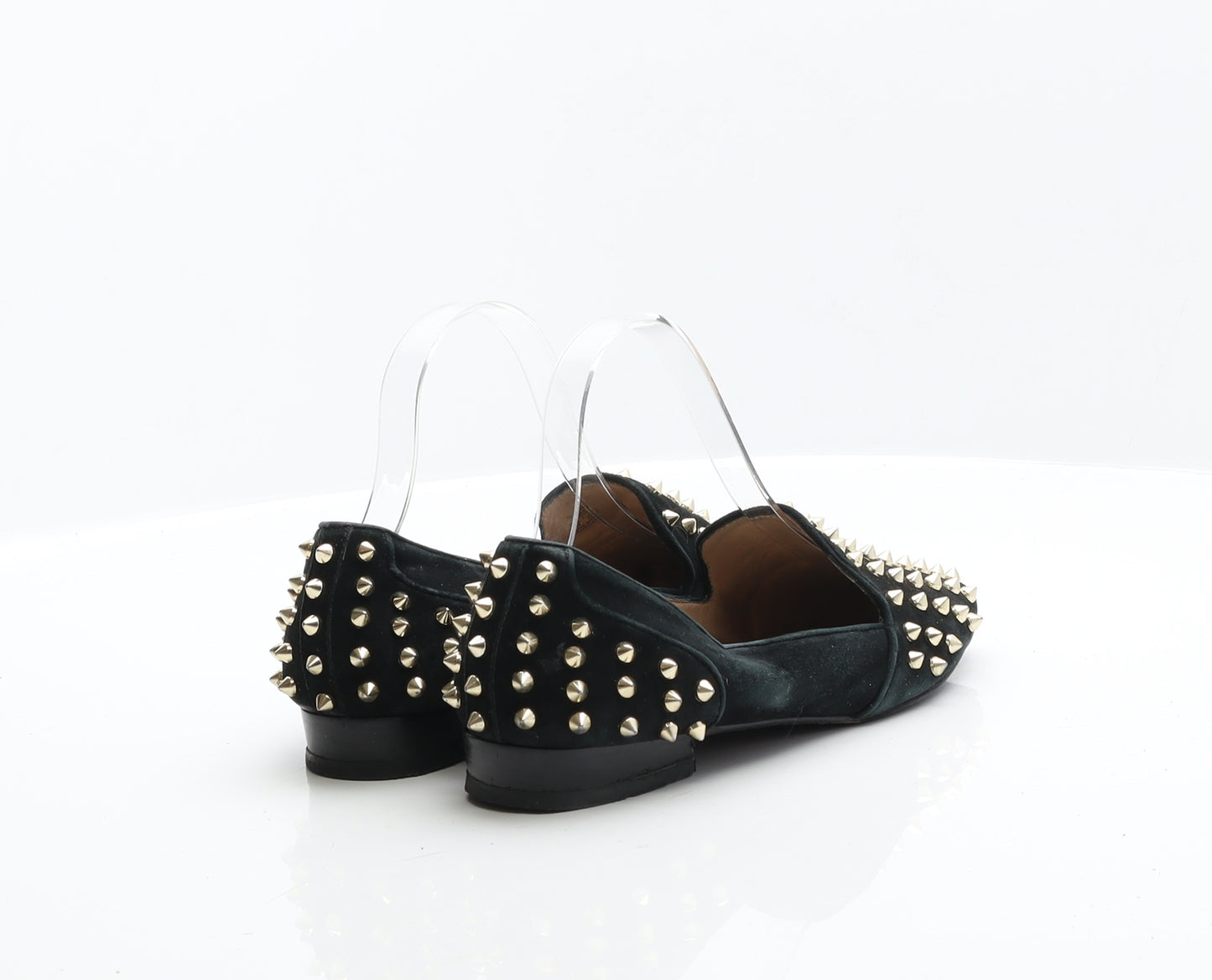 Uterque Womens Black Leather Ballet Flat UK 6 39