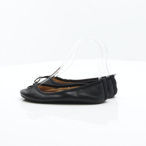 Primark Girls Black Leather Ballet Flat UK 13