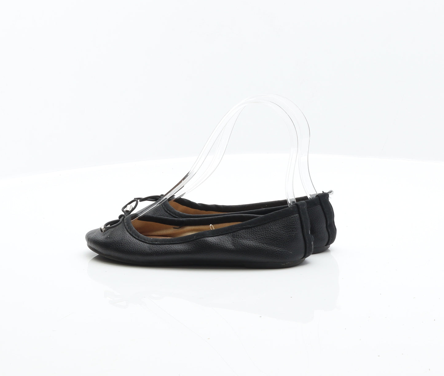 Primark Girls Black Leather Ballet Flat UK 13