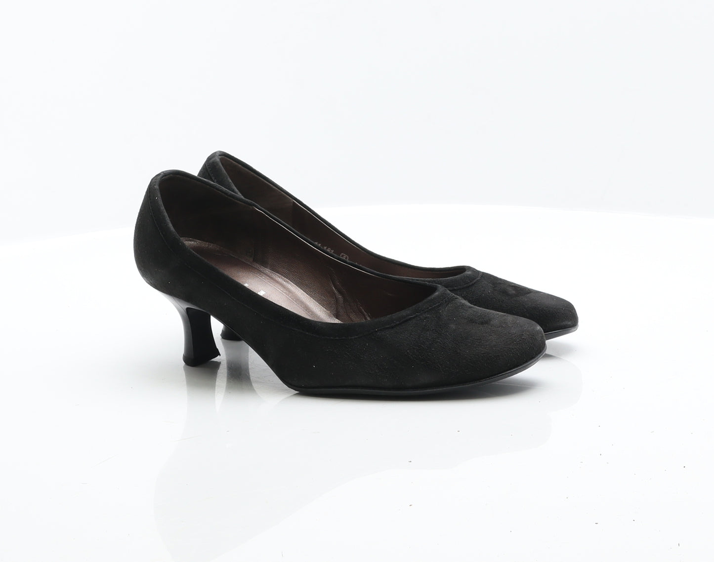 Gabor Womens Black Leather Court Heel UK 5