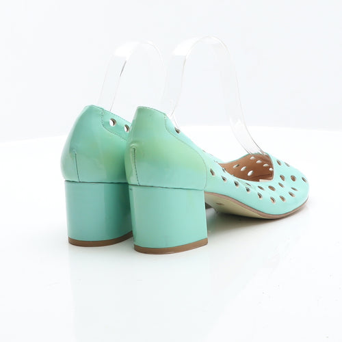 Mellow Yellow Womens Green Patent Leather Court Heel UK 6 39
