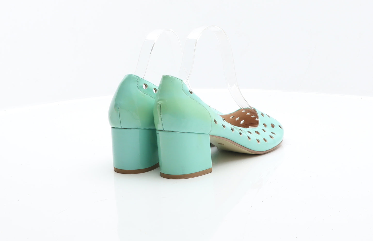 Mellow Yellow Womens Green Patent Leather Court Heel UK 6 39