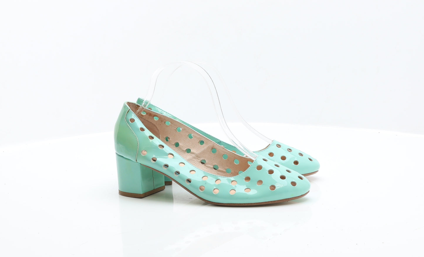 Mellow Yellow Womens Green Patent Leather Court Heel UK 6 39