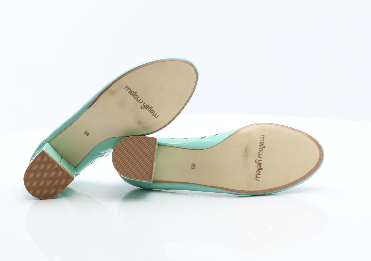 Mellow Yellow Womens Green Patent Leather Court Heel UK 6 39