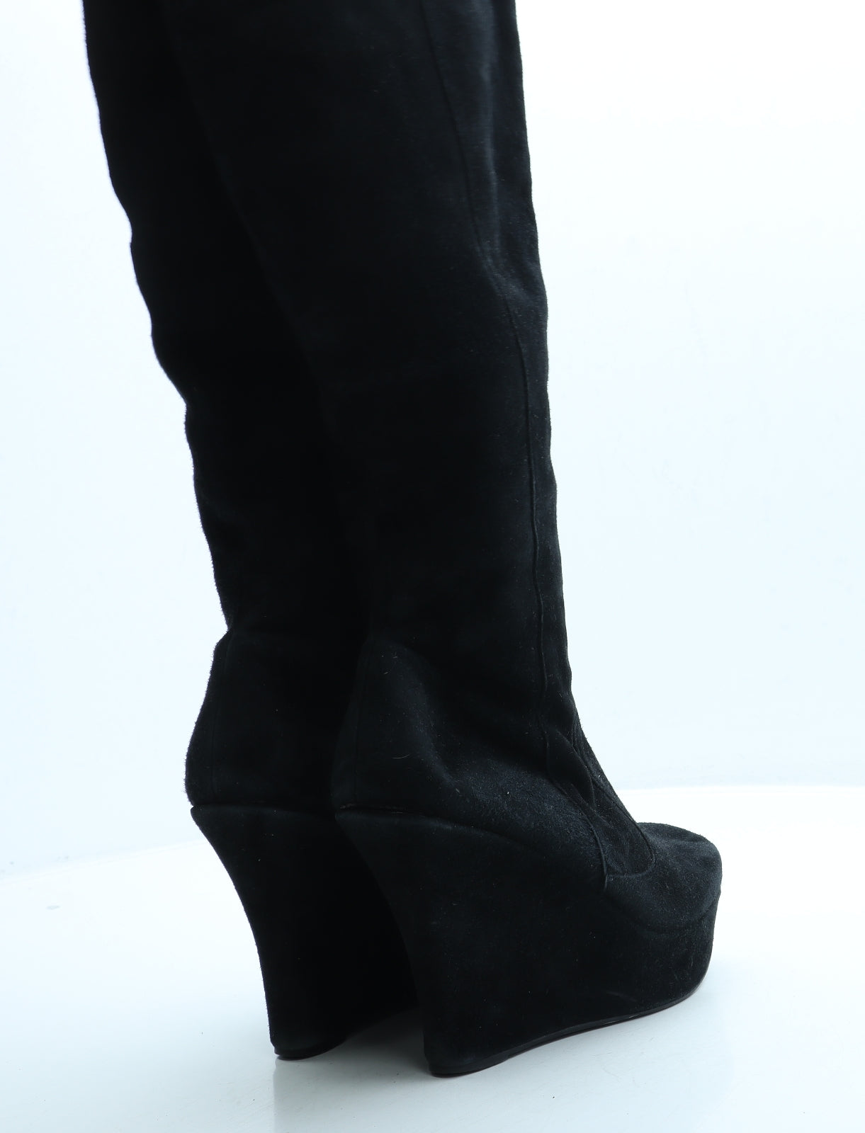 OFFICE Womens Black Suede Sock Boot UK 6 39