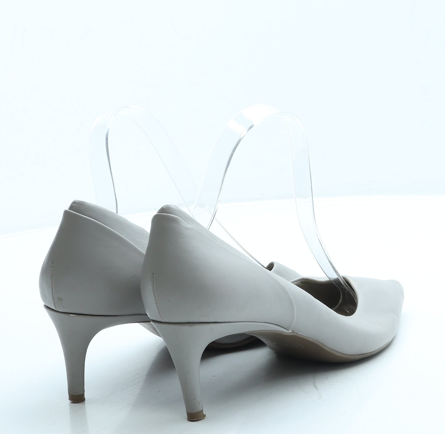 Marks and Spencer Womens Grey Leather Court Heel UK 6