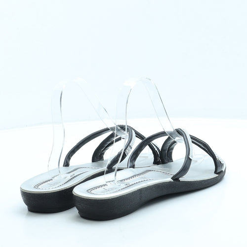 Blue Fin Womens Silver Leather Slip On Sandal UK 7 41