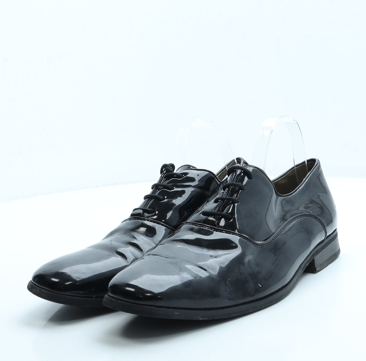 Goor Mens Black Leather Oxford Dress UK 11