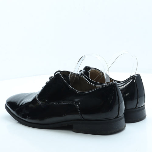 Goor Mens Black Leather Oxford Dress UK 11