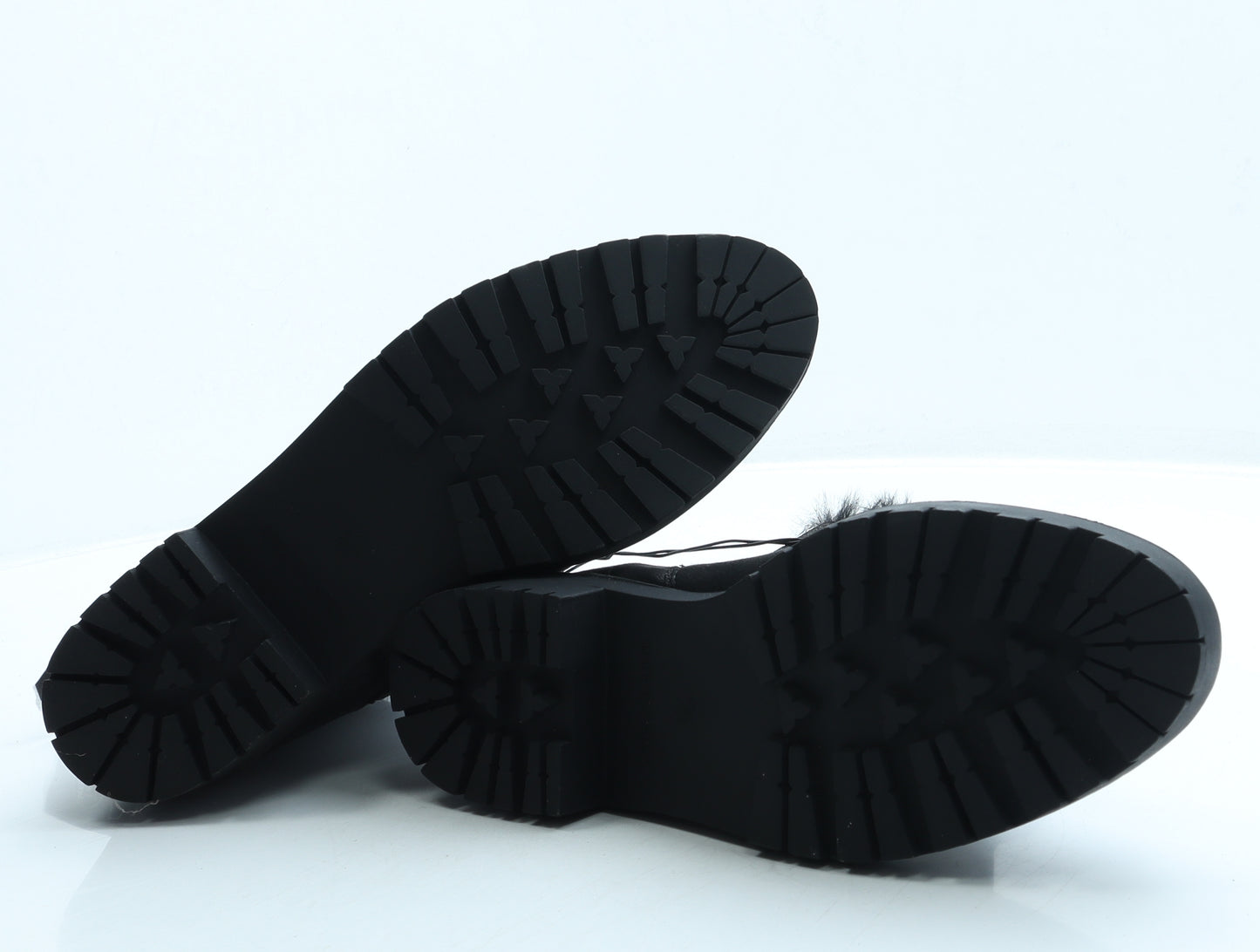 George Womens Black Leather Biker Boot UK 6.5 40