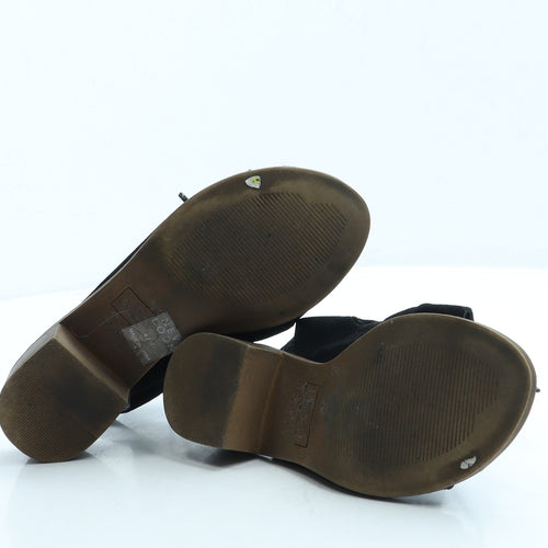 New Look Womens Black Suede Gladiator Sandal UK 4 37