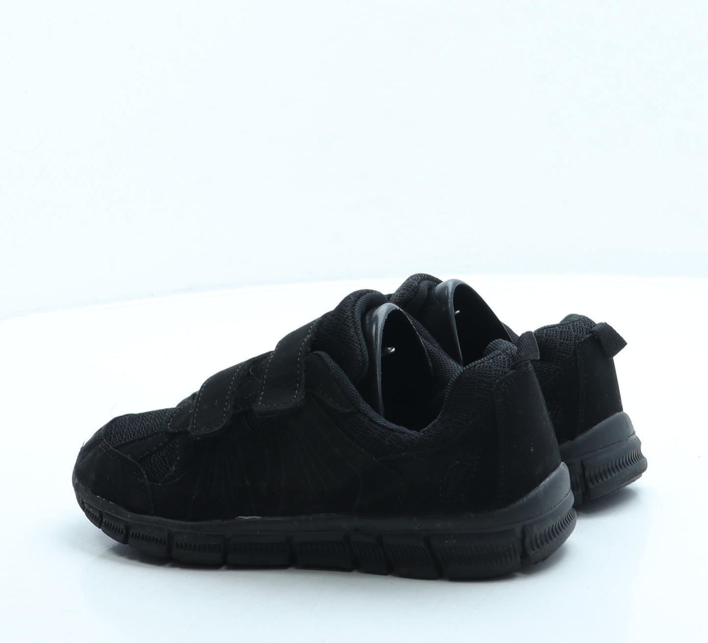 Preworn Boys Black Polyester Trainer UK 1