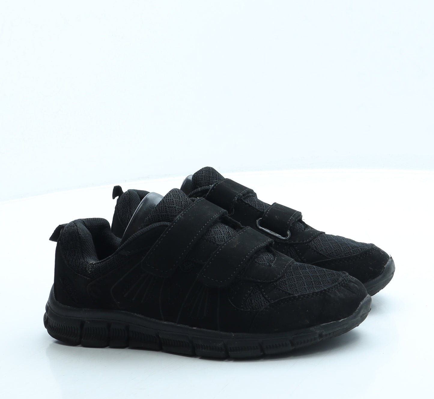 Preworn Boys Black Polyester Trainer UK 1