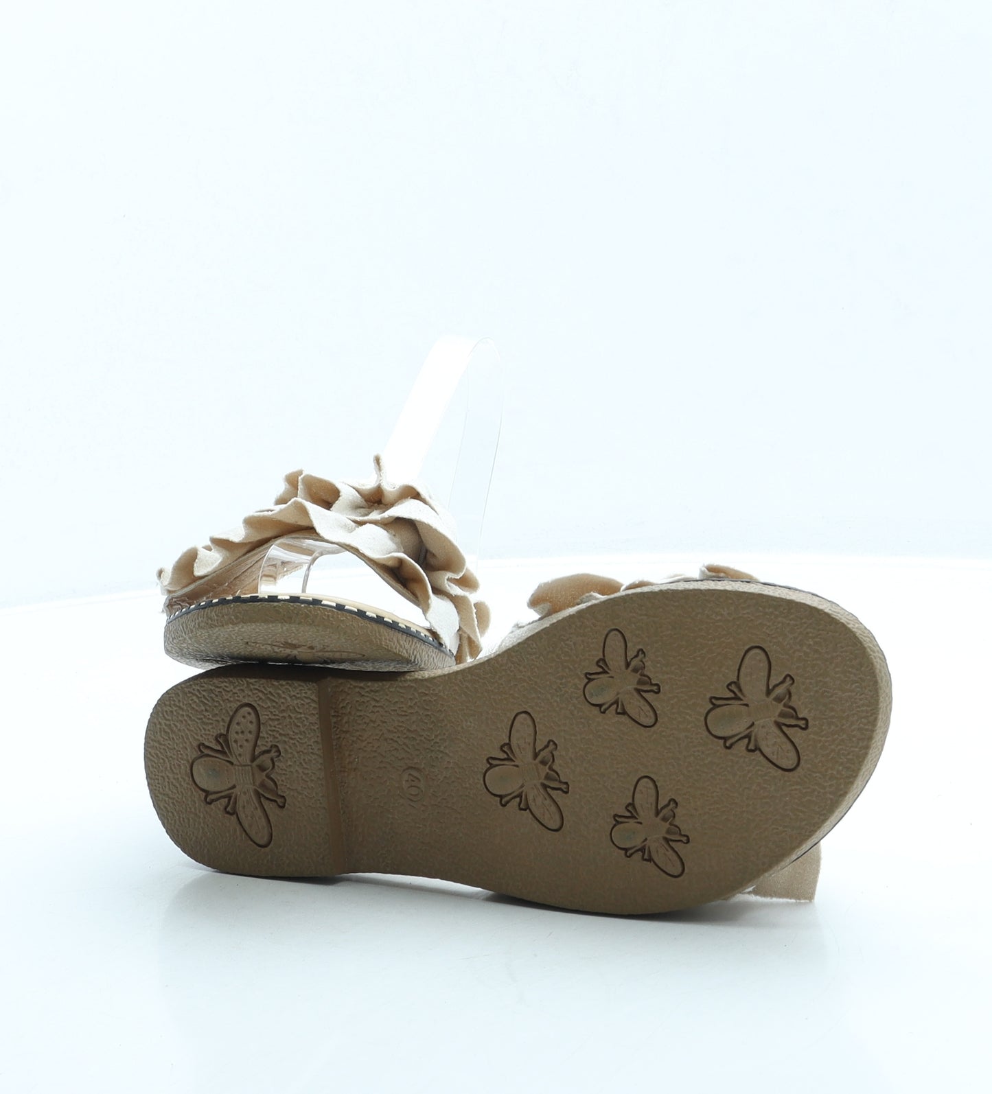 Preworn Womens Beige Suede Slip On Sandal UK 7 40
