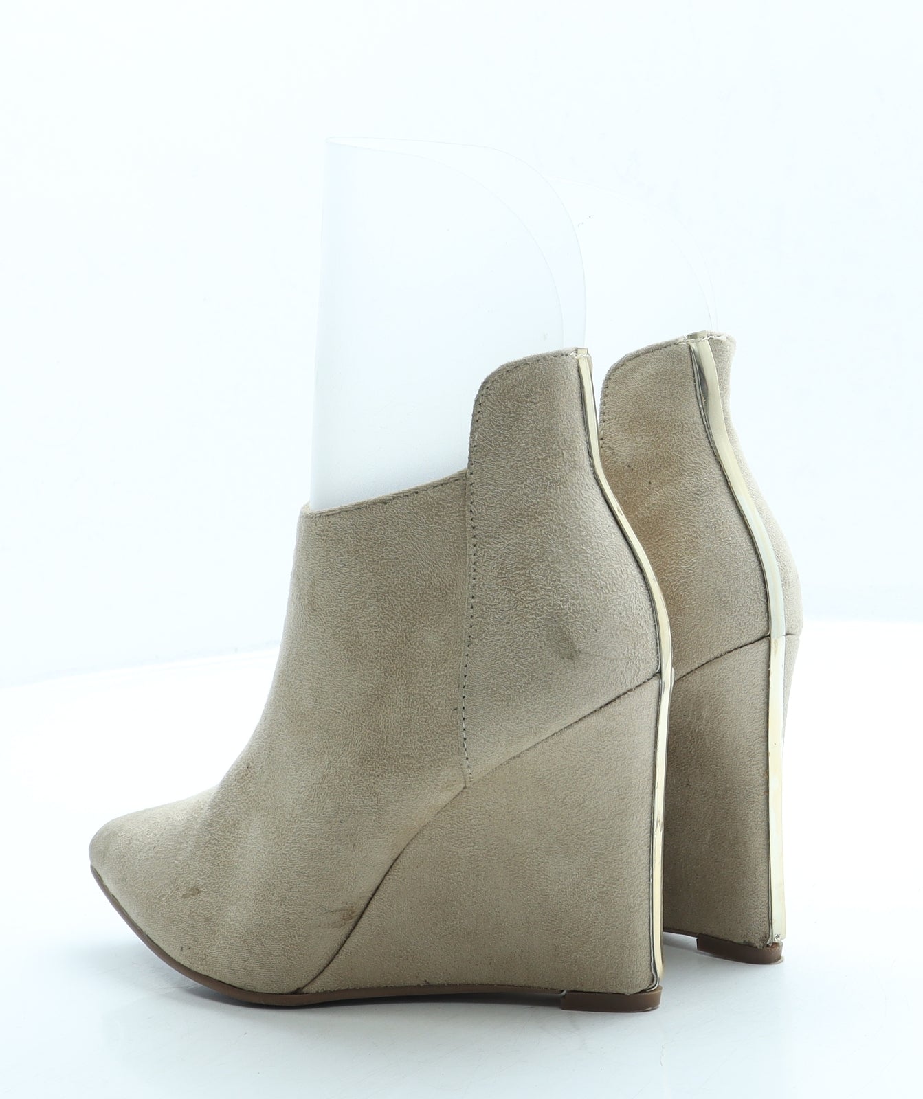 Suite Blanco Womens Beige Suede Bootie Boot UK 3 36