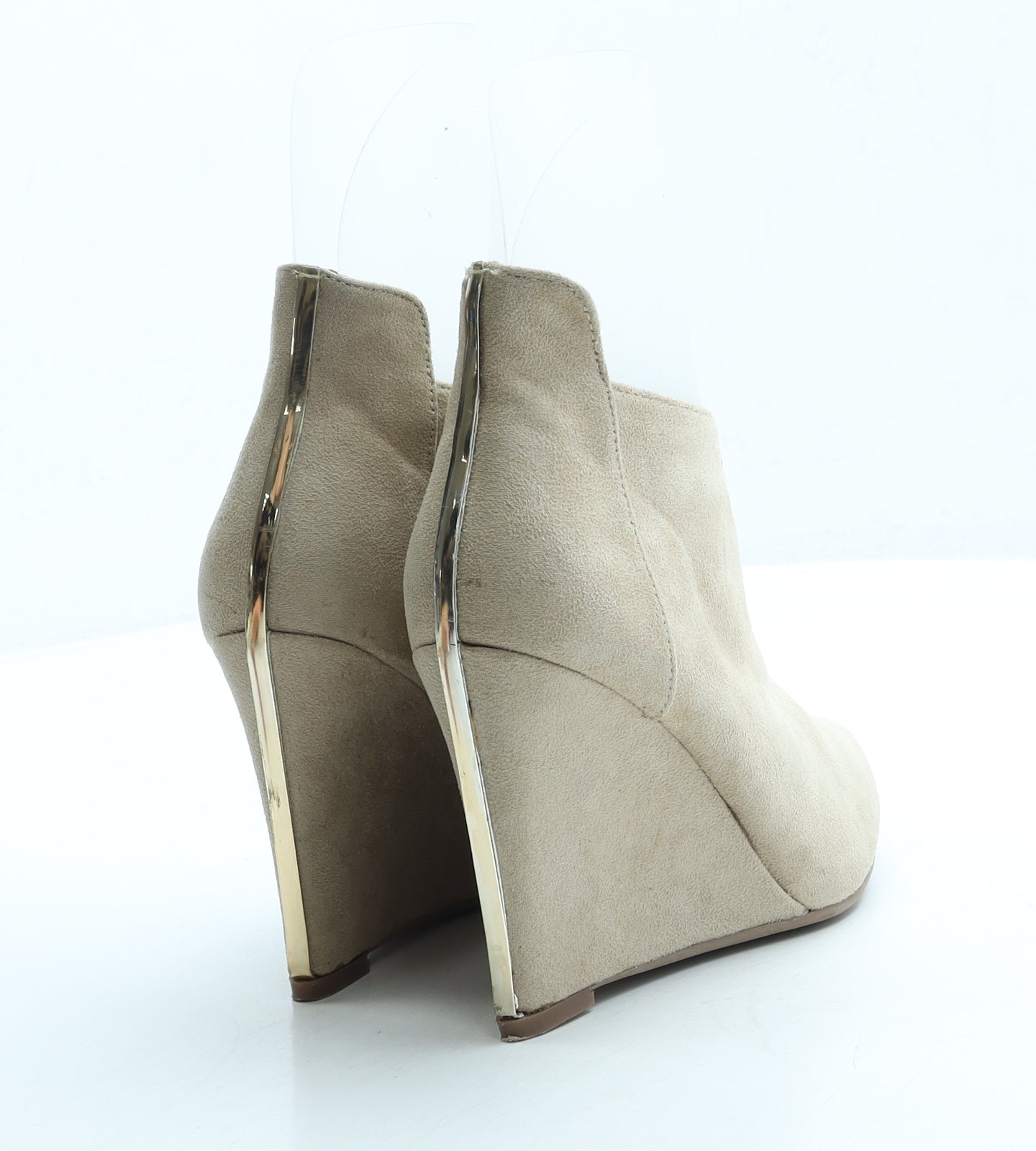 Suite Blanco Womens Beige Suede Bootie Boot UK 3 36