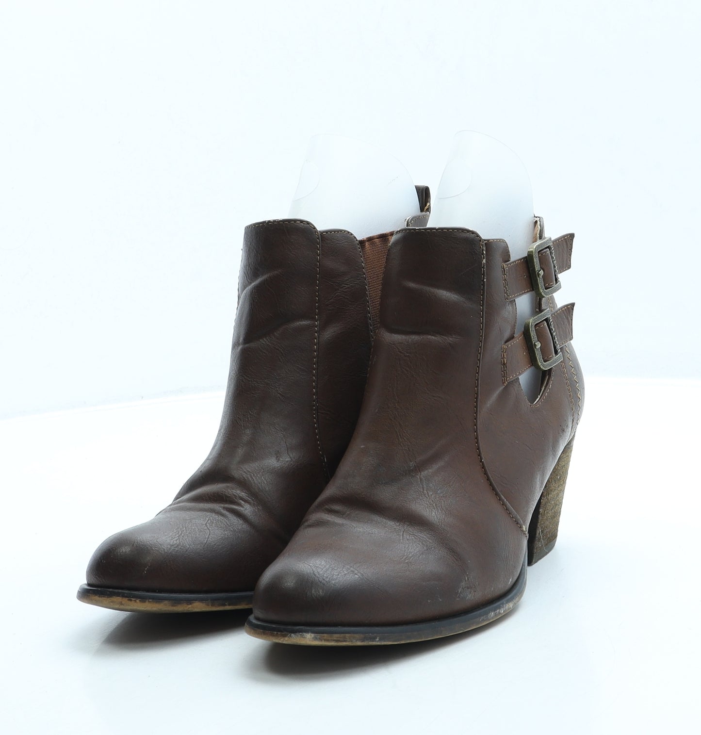 Firetrap Womens Brown Leather Bootie Boot UK 5