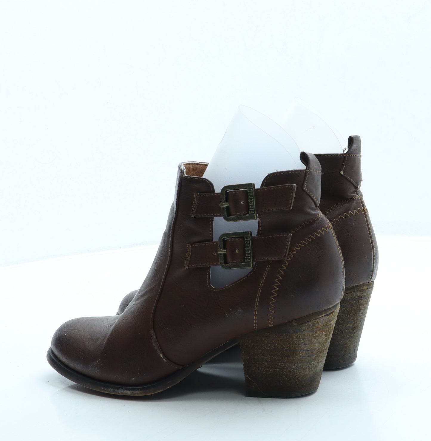 Firetrap Womens Brown Leather Bootie Boot UK 5