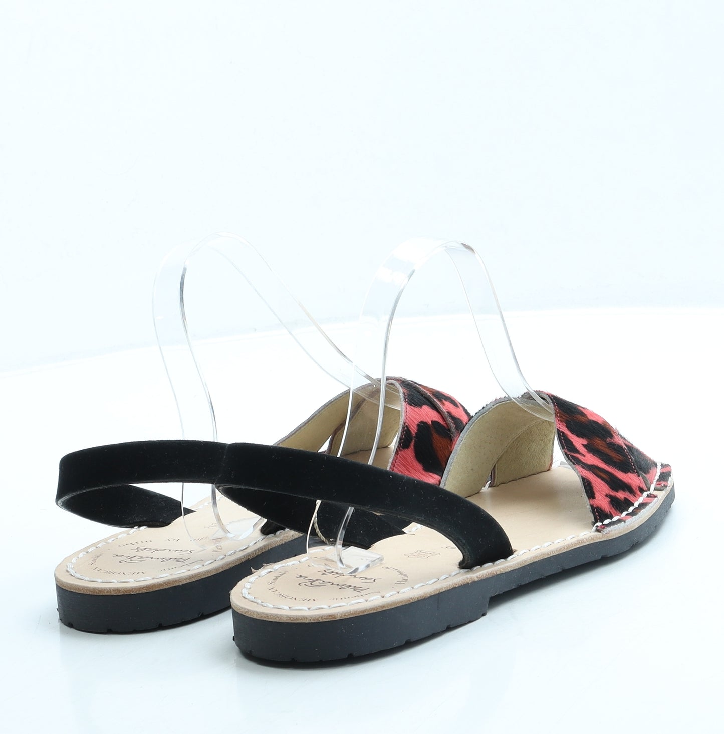 MIBO Womens Pink Animal Print Polyester Slingback Sandal UK 6 39