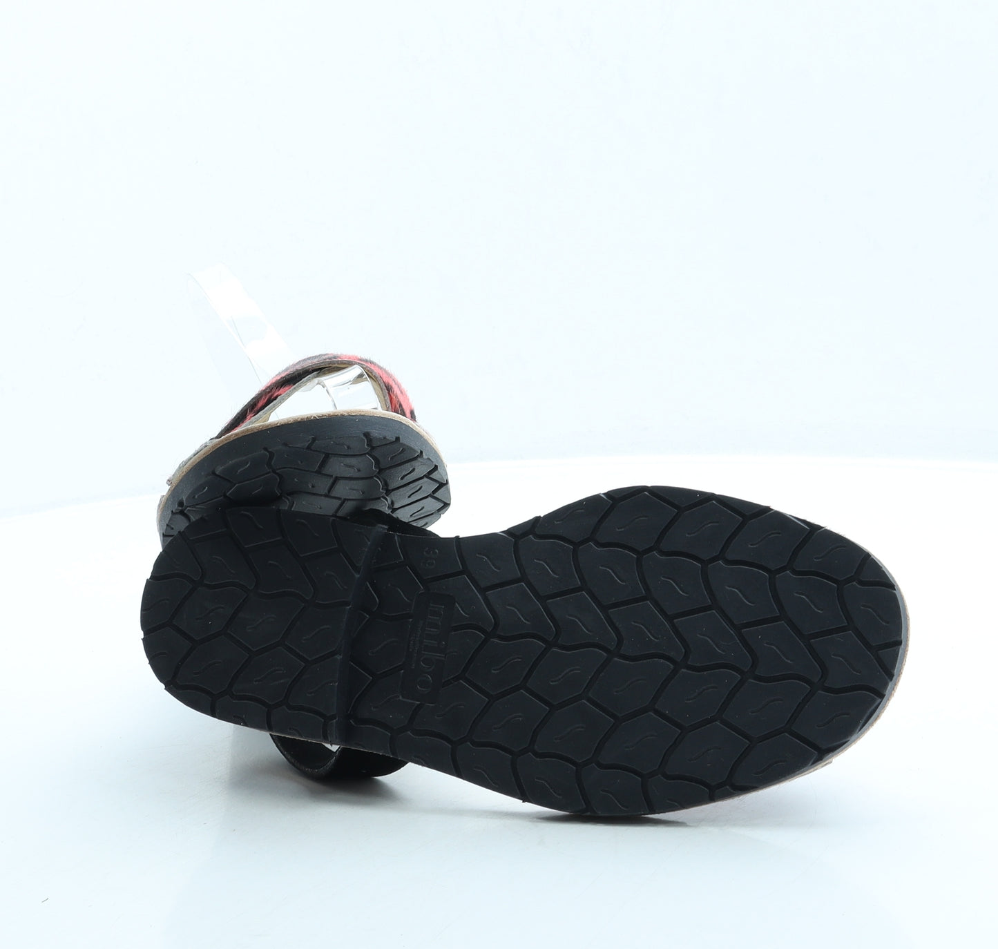 MIBO Womens Pink Animal Print Polyester Slingback Sandal UK 6 39