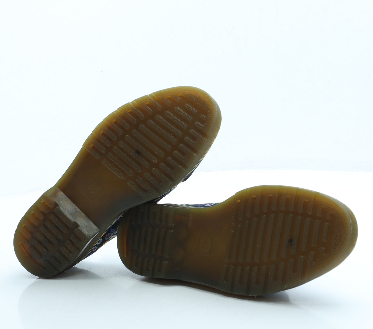 Dr. Martens Womens Black Floral Polyester Boat Shoe Flat UK 5 38