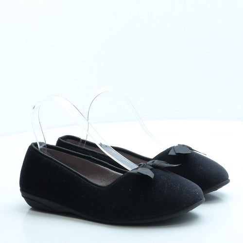 Preworn Womens Black Polyester Slip On Slipper UK