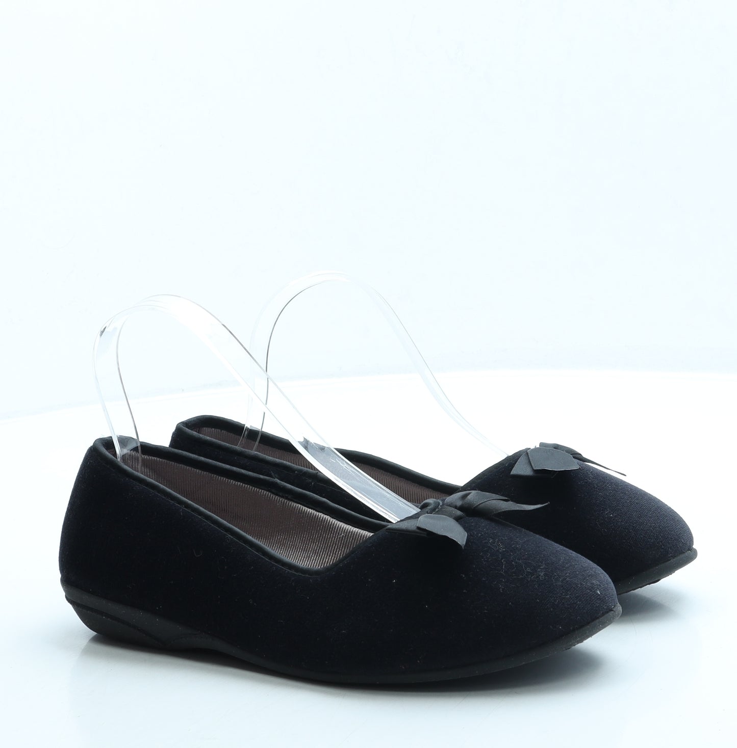 Preworn Womens Black Polyester Slip On Slipper UK