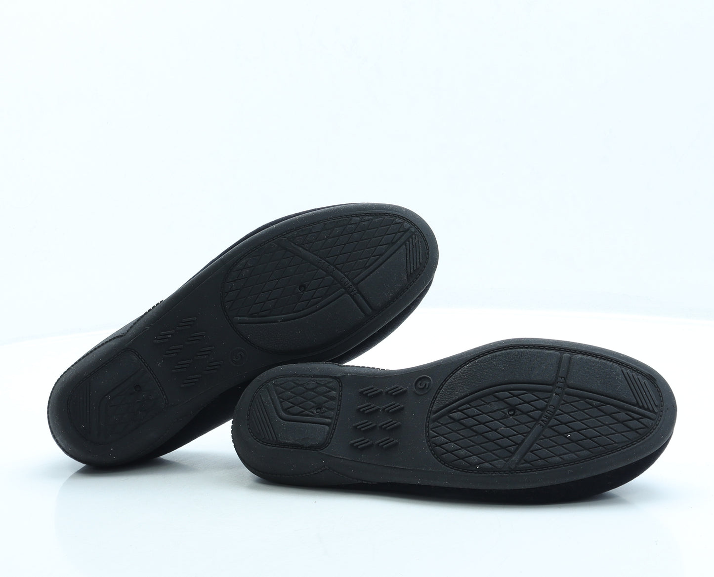 Preworn Womens Black Polyester Slip On Slipper UK