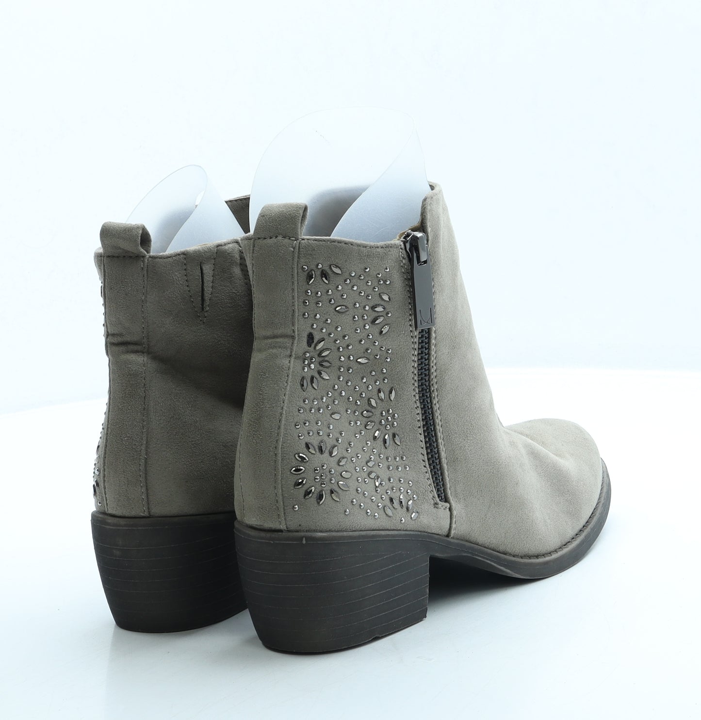 By Mod Womens Grey Suede Bootie Boot UK 5 38