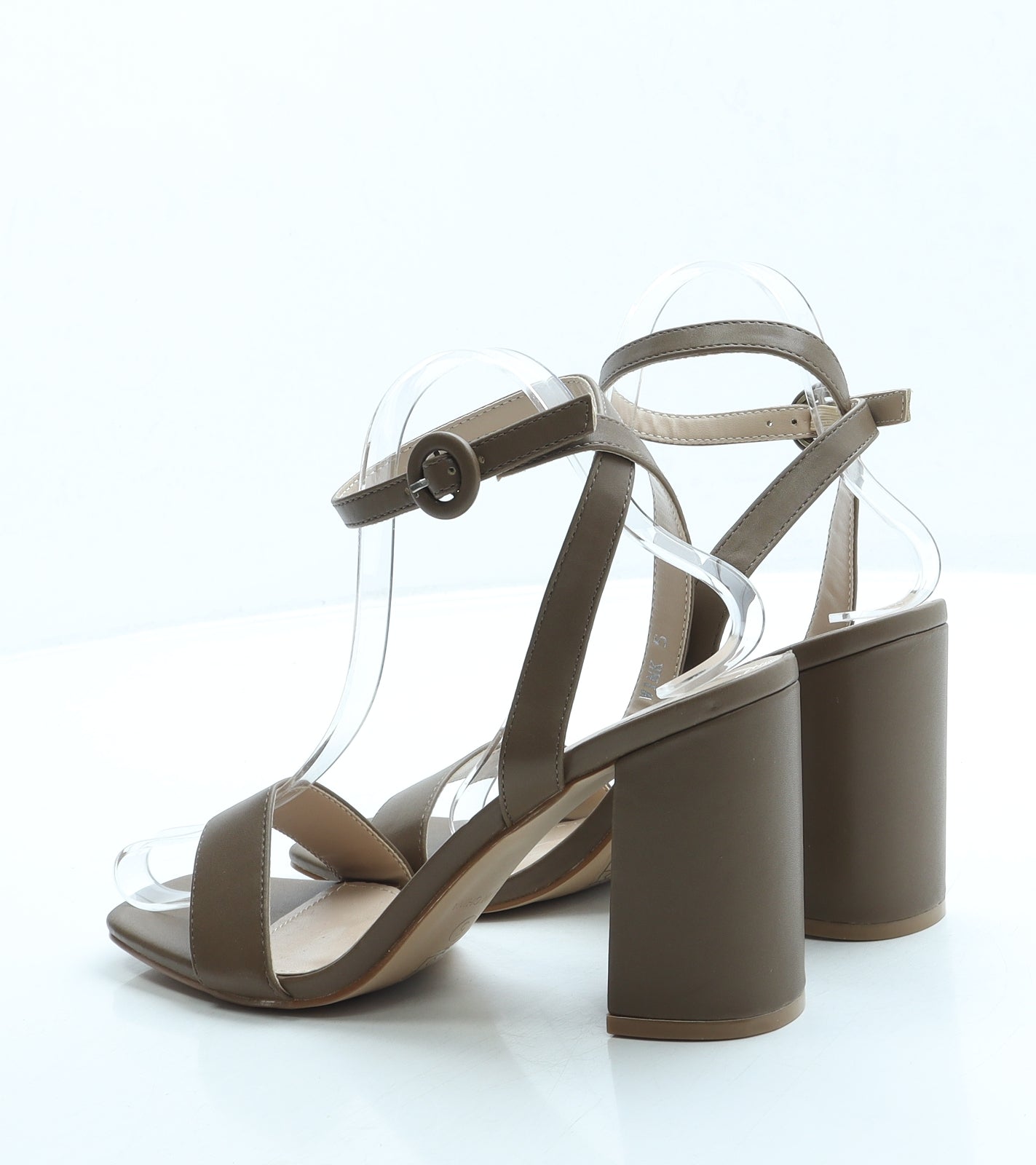 RAID Womens Brown Leather Strappy Heel UK 5