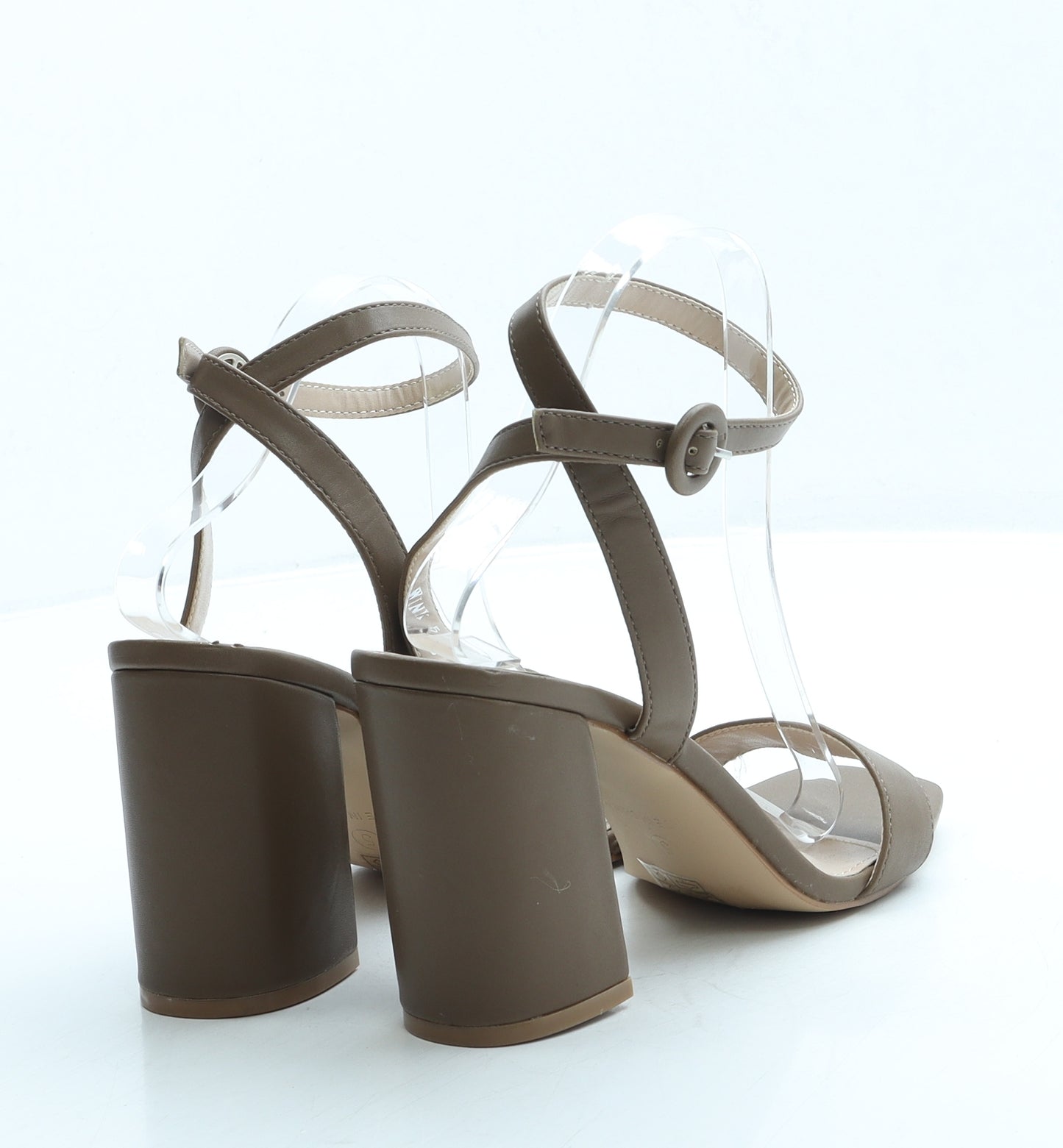 RAID Womens Brown Leather Strappy Heel UK 5