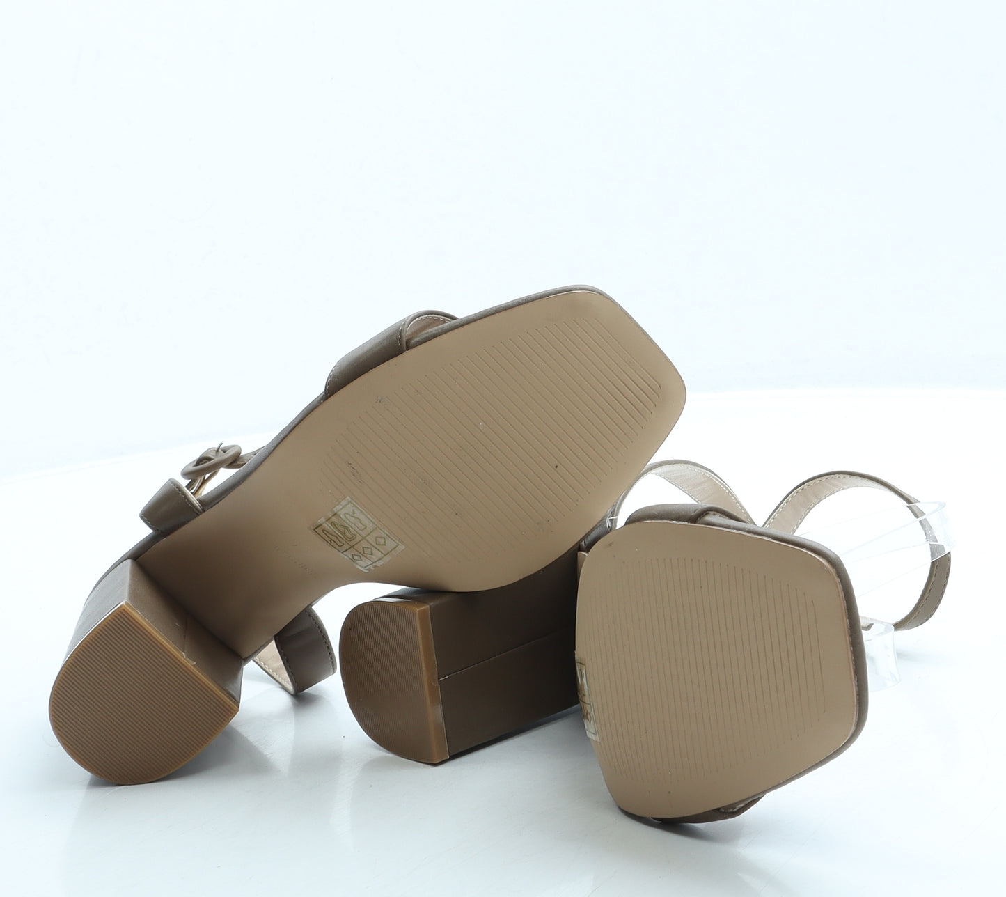 RAID Womens Brown Leather Strappy Heel UK 5